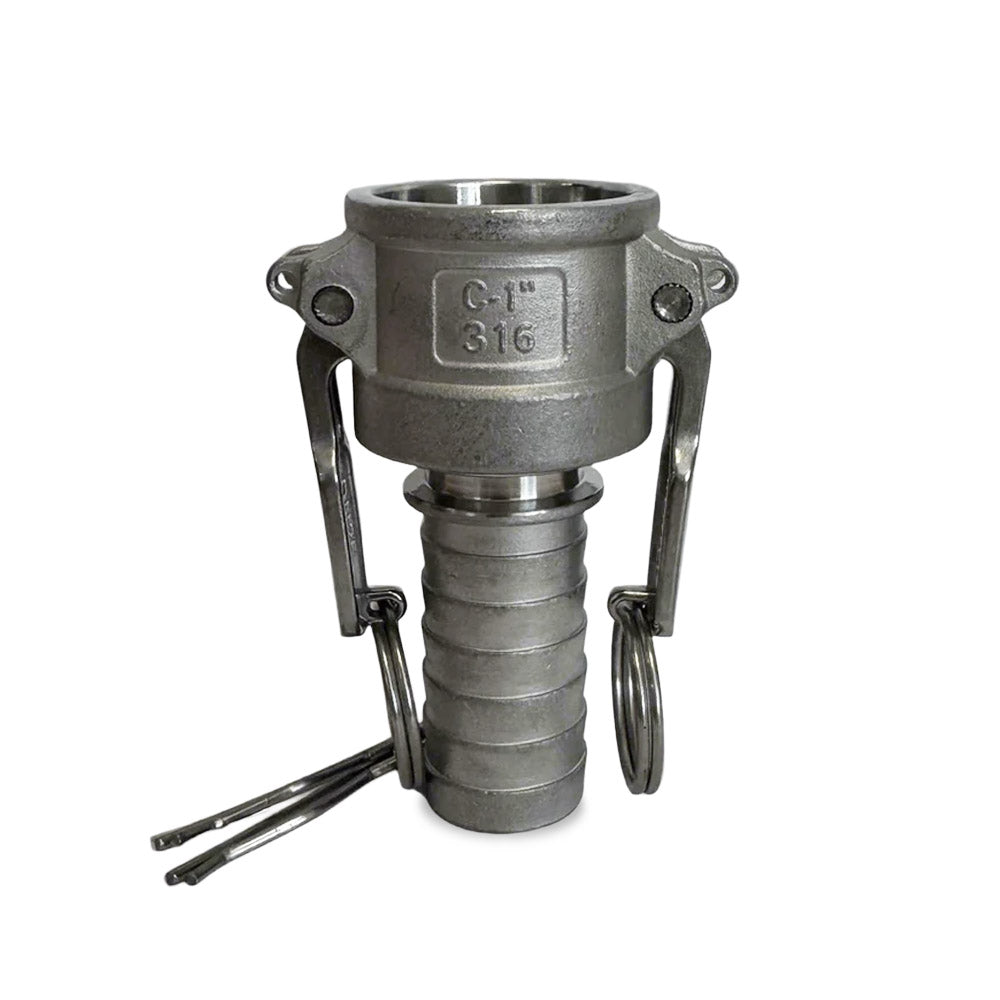 Stainless Steel Type C Multi Serrated Hosetail Camlock Coupling