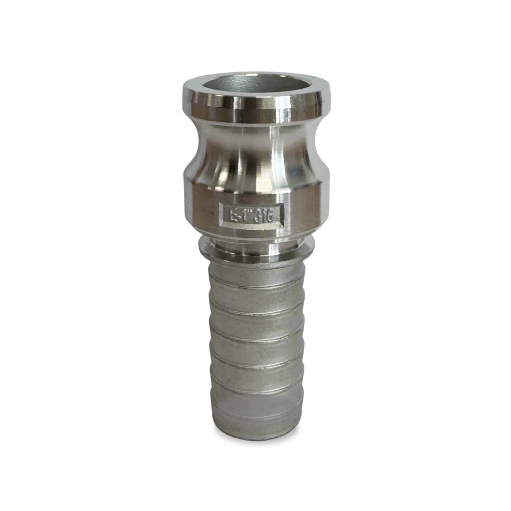 Stainless Steel Type E Multi Serrated Hosetail Camlock Coupling