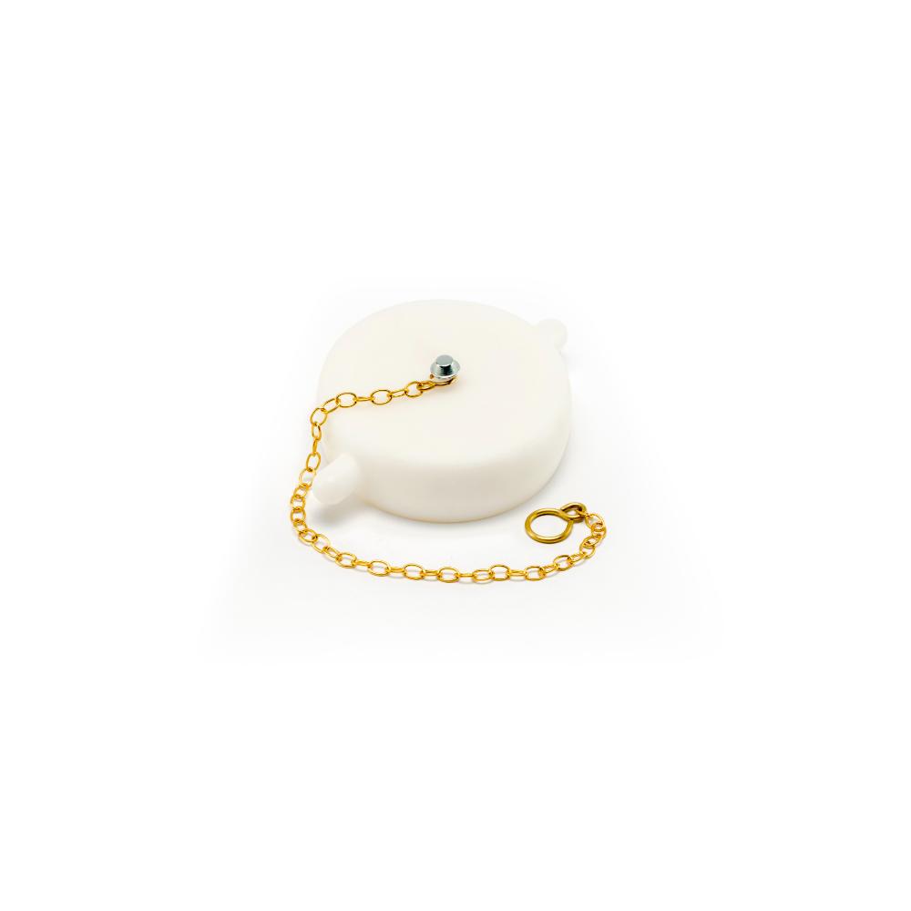 thumbnail image 2 of L&S Engineers Brass Lugged 2 Inch BSP Female Thread Blanking Cap With Securing Chain 2 of 6