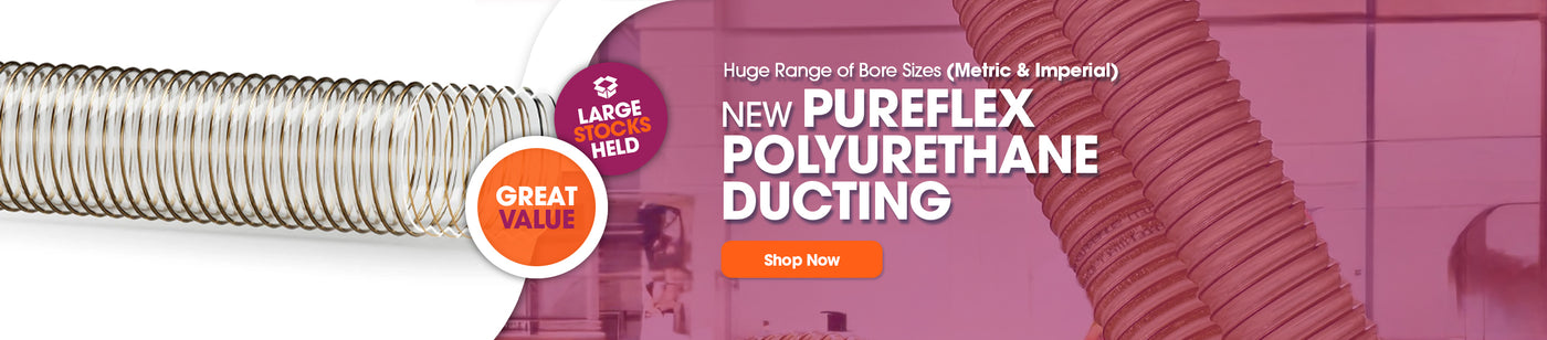 New Pureflex Polyurethane Hose Ducting in a huge range of bore sizes