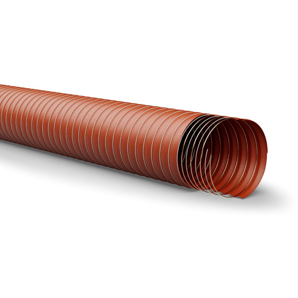 Vulcan Red Silicone 1 Ply High-Temp Ducting +300°C