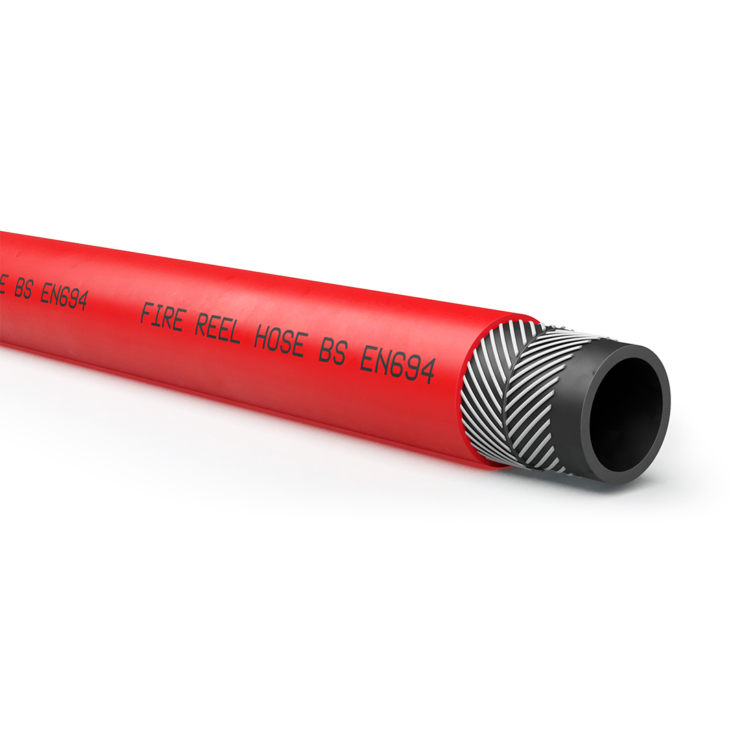 3/4 Fire Reel BS EN694 Hose Red 12 Bar WP - Integraflex